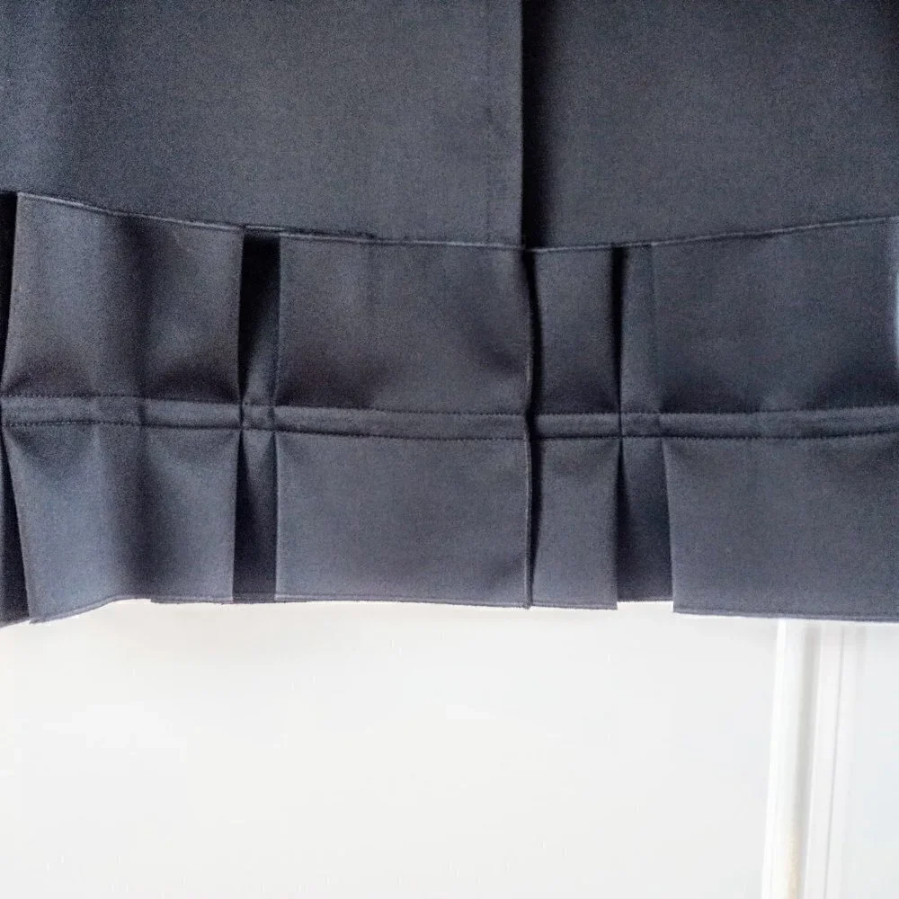 Nissa Black Pleated Hem Jacket